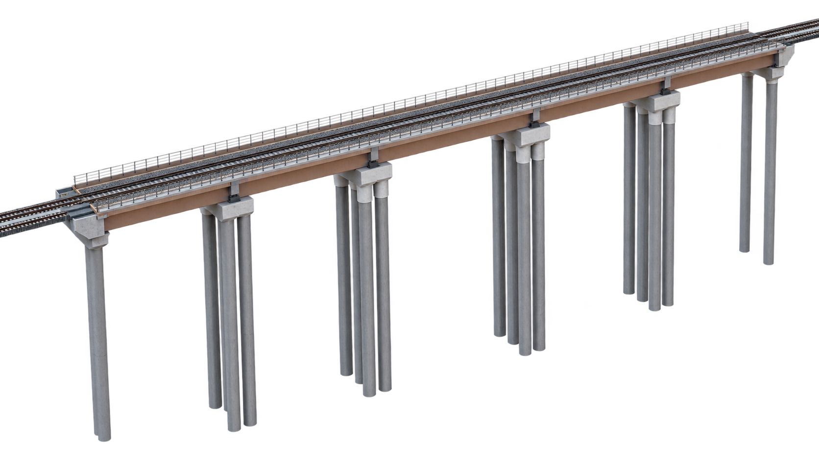 Maquete BIM da Ponte Ferroviária Jurubatuba